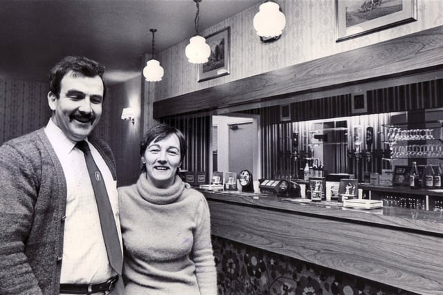 Mine hosts, Dennis and Ann Daly, at the Townships Club, Westfield, Mosborough on December 13 1985