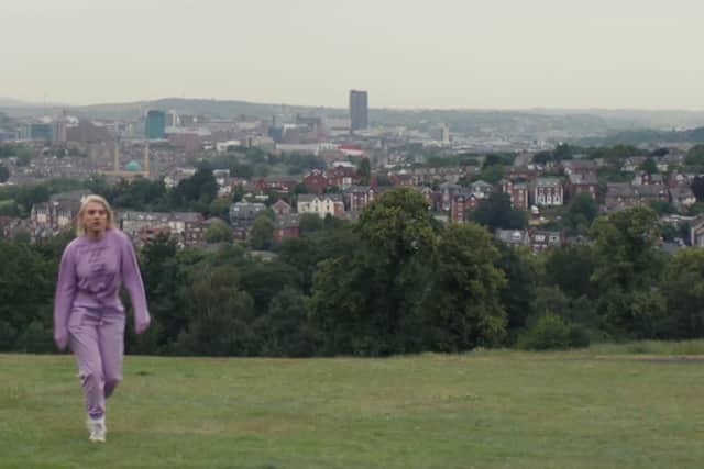 Rebecca in her hometown of Sheffield, where she feels 'comfortable'.