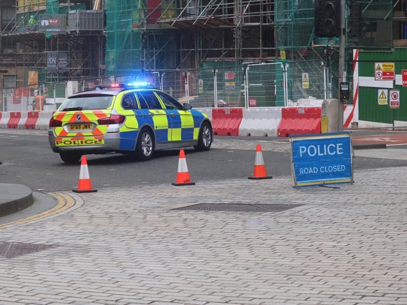 Police have erected a cordon to prevent anyone from entering the vicinity of the blaze.