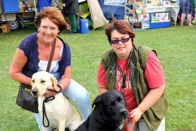 Dogs and their owners during the Family Fun Day in aid of Guide Dogs for the Blind.