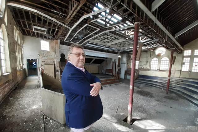 Robert Hill bought the Salvation Army Citadel in 2007. Now he is trying to sell it.