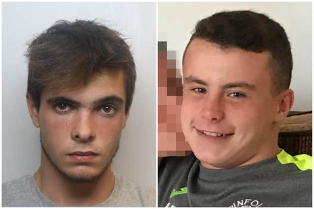 Kyle Pickles (L) walked up to Loui Phillips, 15, and stabbed him in the heart in a jealous rage despite not knowing him