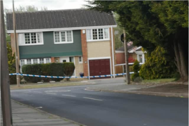 Stoops Lane in Bessacarr was sealed off by police.