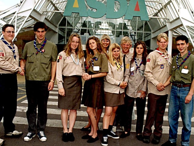 In 1996 members of the 67th Sproborough scouts welcomed scouts from Russia who wanted to see a British supermarket - so they went to ASDA