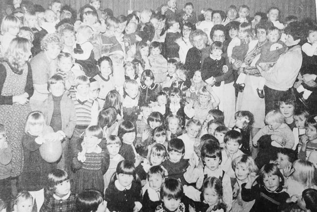 The GEC Social Club children's party held in the factory canteen at Mitchelston Industrial Estate