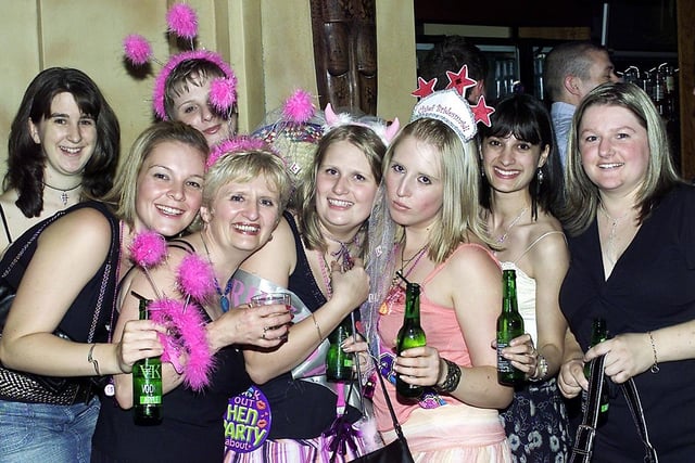 Claire and her mates captured on her hen night in 2005