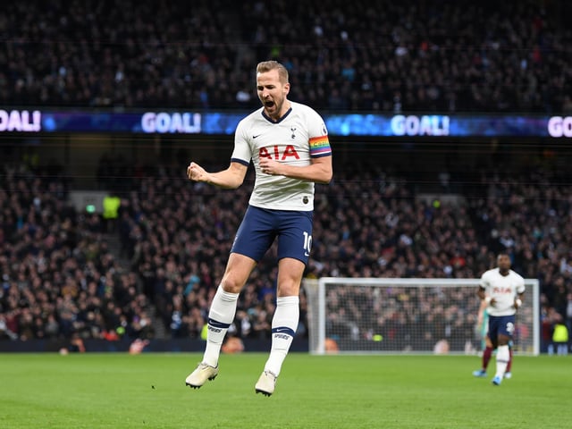 Total shots at goal: 210. Total goals: 47. Highest proportion of team goals: Harry Kane (23.4%).