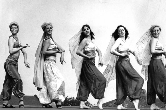 Back to October 1964  and here are some of the dancers in a South Shields production of Kismet. Pictured are  left to right: Pam Buckley, Doreen Carr, Jane McNulty, Anne Ward and Jennifer Laws.