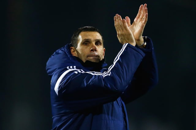 Gus Poyet celebrates victory after the FA Cup fourth round replay match between Fulham and Sunderland at Craven Cottage on February 3, 2015.