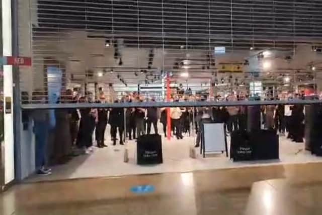 Shutters came down on Debenhams at Meadowhall for good. Video by Gillian Marriott