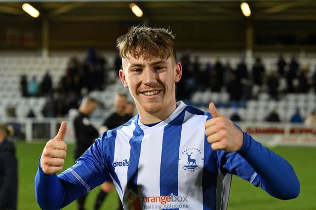 Matty Daly scored the only goal of the game as Hartlepool United saw off League One side Bolton Wanderers in the Papa John's Trophy. Picture by FRANK REID