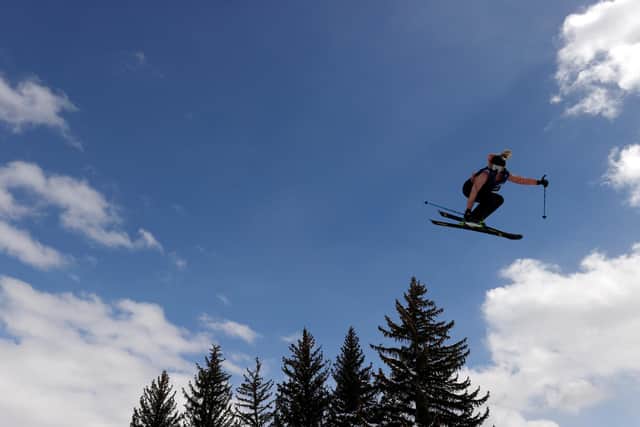 Katie Summerhayes of Great Britain competes in the women's freeski big air qualifications during Day 6 of the Aspen 2021 FIS Snowboard and Freeski World Championship on March 15, 2021 at Buttermilk Ski Resort in Aspen, Colorado. (Photo by Ezra Shaw/Getty Images)