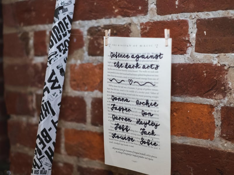 Even the seating plan stuck to the theme. Picture: Hayley Szczecinski from HS Photography
