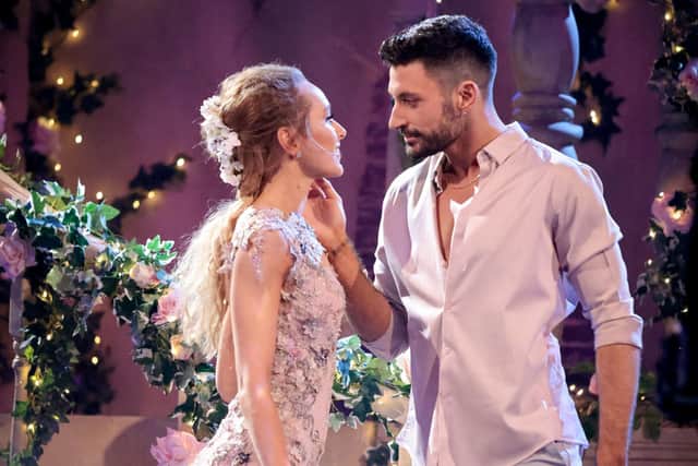 Rose Ayling-Ellis and Giovanni Pernice performing their final dance to Bette Midler song The Rose in the final of BBC Strictly Come Dancing