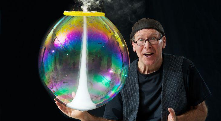 A real favourite with the kids, the 'Amazing Bubble Man' Louis Pearl sold out his Fringe run in every one of his last 14 appearances with his mix of bubble-based art, magic and science.
Louis explores the breathtaking dynamics of bubbles, combining comedy and artistry with audience participation and enough spellbinding bubble tricks to keep everyone mesmerised. From square bubbles to rocket bubbles, the Amazing Bubble Man conjures shrieks of laughter and gasps of amazement from all ages.
Amazing Bubble Man, at the Udderbelly in George Square, August 6-16, 18-23 and 25-31, 12pm-1pm.