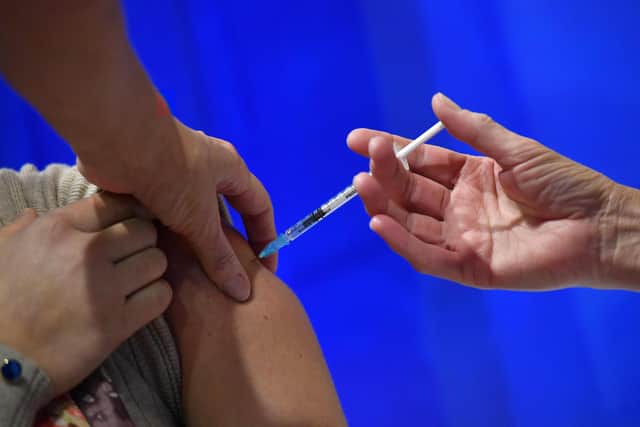 Covid-19 vaccinations got underway across the UK today, with Sheffield Teaching Hospitals becoming one of more than 50 vaccination hubs nationally (Photo by JUSTIN TALLIS/AFP via Getty Images)