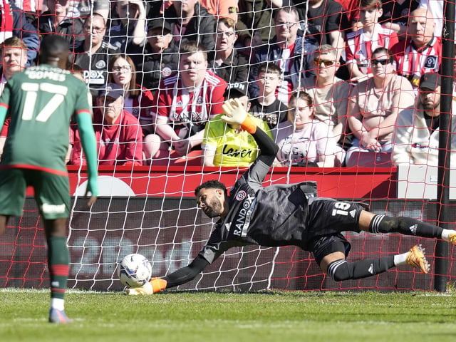 Forced into an early save after Watters burst through the middle, but his shot was tame and gave the goalkeeper a chance. Then had a let off of his own as his poor kick gave the ball away but Watters couldn't capitalise. Had hardly anything to do in the second half though