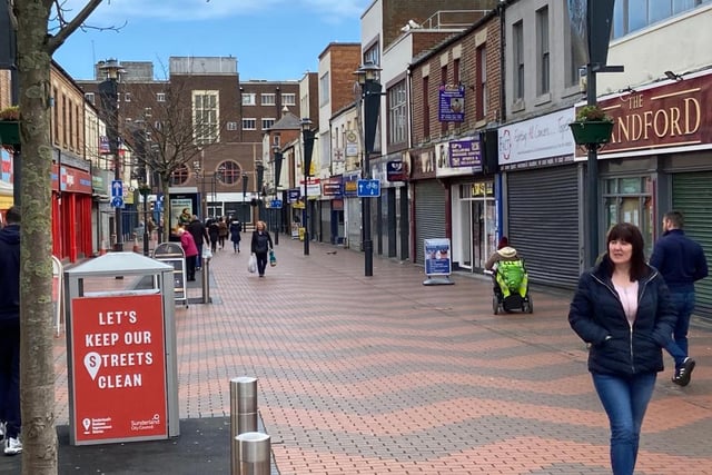 Very few people made a trip to Sunderland city centre to visit the shops following the new coronavirus measures.