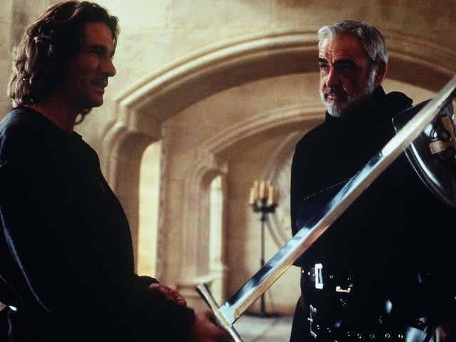 Sean Connery and Richard Gere in First Knight in 1995