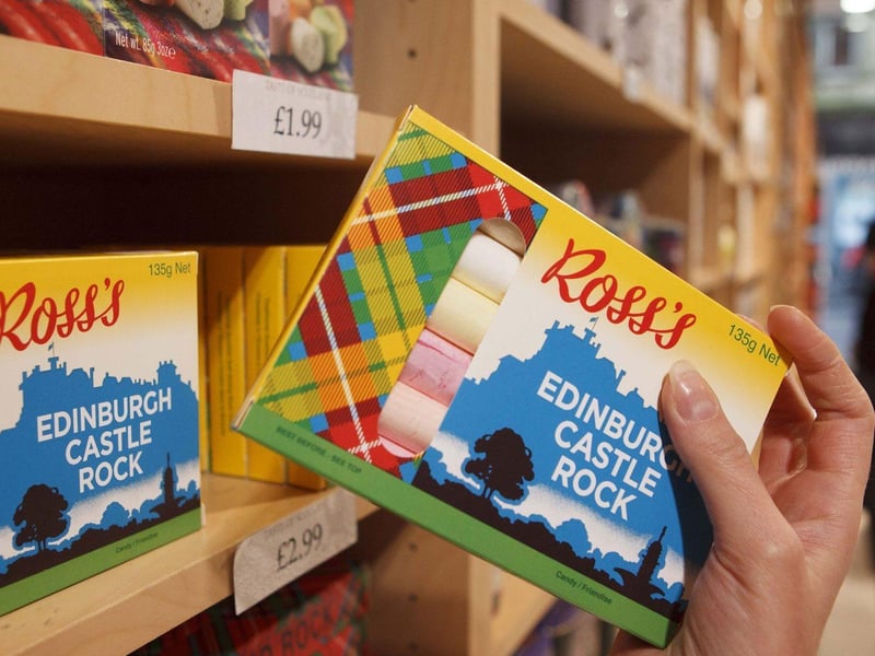 Edinburgh Rock is a soft, crumbly, melt-in-your-mouth candy made in Scotland, and is quite different from traditional rock. It was first made in the 19th century by a man named Alexander Ferguson, from Perthshire, who became known as 'Sweetie Sandy'. He learned his trade in Glasgow, before moving to Edinburgh to set up his business
