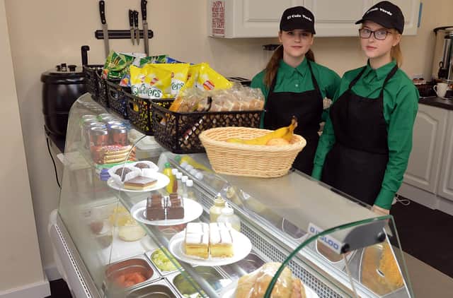 Courtney and Chloe behind the counter at El Cafe Verde, on Sheffield Road. Picture: Brian Eyre.