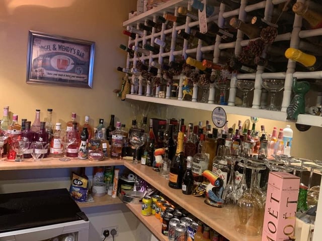 Wendy Chadburn shared this photo of a very well stocked home bar.
