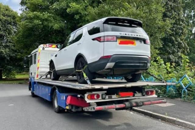 Police seized this Range Rover on Verdon Street, Burngreave