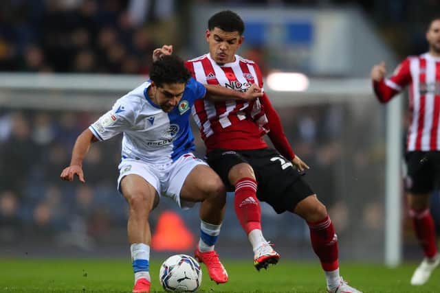 Reda Khadra, pictured in action for Blackburn Rovers against Sheffield United lasr season, has completed his move from Brighton and Hove Albion: Simon Bellis / Sportimage