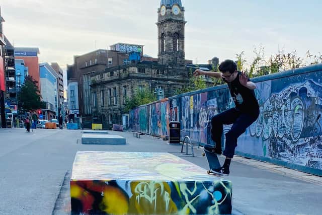 Exchange Street, known in skateboarding circles as Marioland, which opened in September 2020.