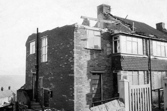 A house in Walkley Bank Road after the Sheffield Hurricane in February 1962