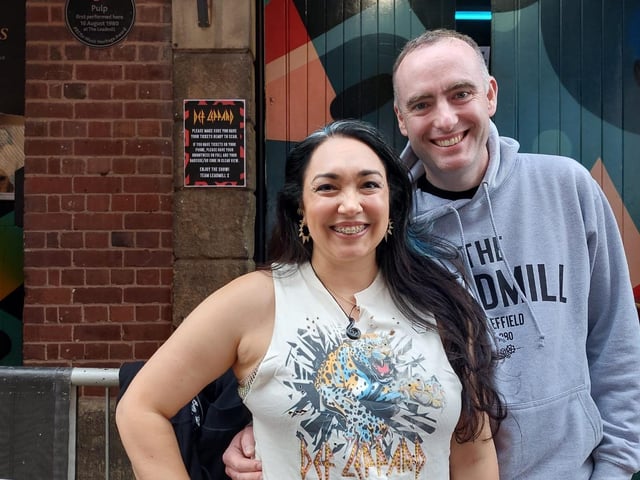 Fans queue for the Def Leppard gig at the Leadmill. Picture: Alastair Ulke