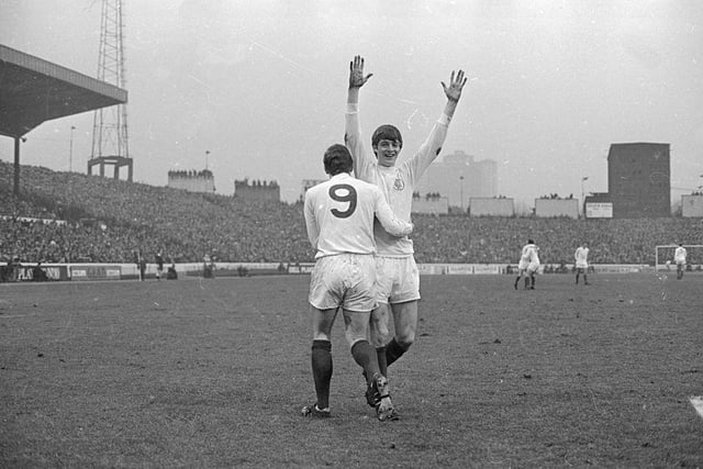 West Ham still boasted some big names in the early '70s, including Bobby Moore, Trevor Booking, and a certain Frank Lampard Snr., but goals from Allan Clarke, Mick Bates, and a brace from Mick Jones were enough to wrap up a thumping win for Leeds. (Photo by Ted West/Central Press/Getty Images)