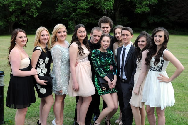 Year 13 pupils celebrate their prom at Beamish Hall in 2013.