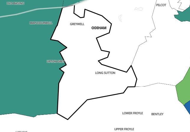 There were fewer than three cases in Odiham and Warnborough in the seven days to November 23.