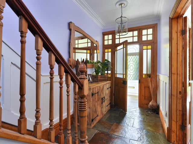 This room has Welsh slate flooring.