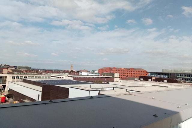 The view across Doncaster from the rooftop terrace at the Doncaster UTC
