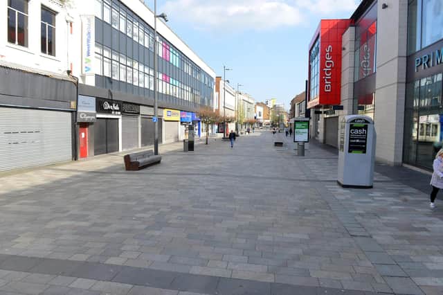 High Street West during Sunderland's lockdown - but the empty streets are only part of the story.