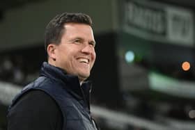 DERBY, ENGLAND - OCTOBER 25: Exeter manager Gary Caldwell looks on during the Sky Bet League One between Derby County and Exeter City at Pride Park Stadium on October 25, 2022 in Derby, England. (Photo by Michael Regan/Getty Images)