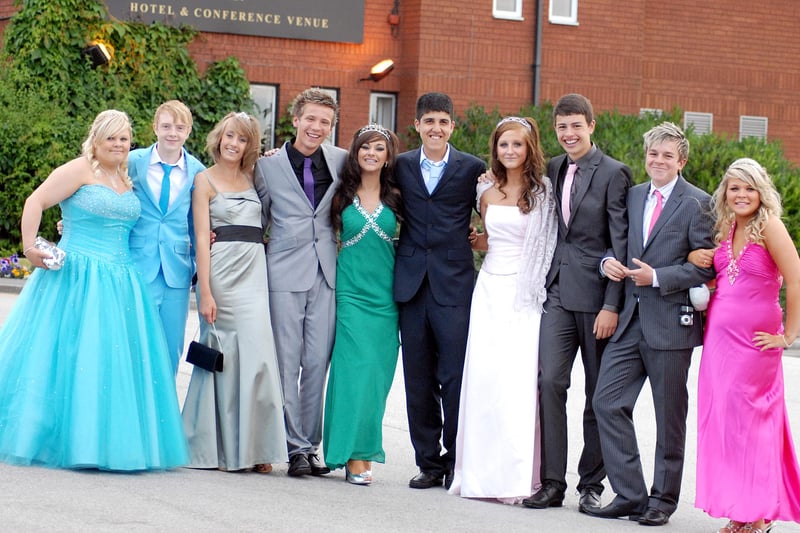 Pupils from Manor School at their prom night at The Derbyshire Hotel in South Normanton in 2010.