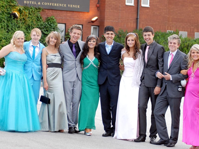 Pupils from Manor School at their prom night at The Derbyshire Hotel in South Normanton in 2010.