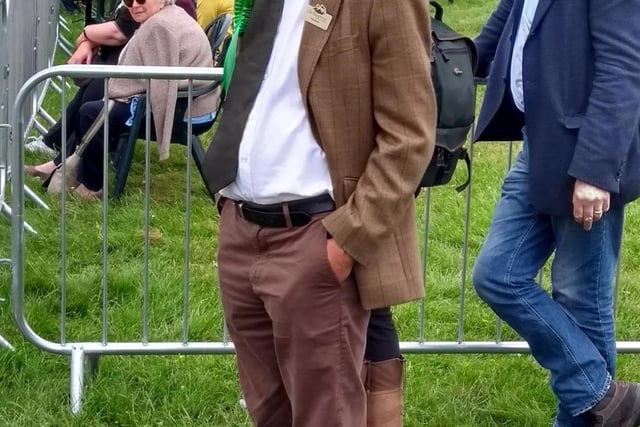 A Derbyshire vet  watches over show proceedings in 2019