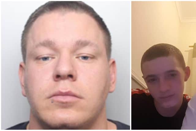 35-year-old Paul Yates (left), also known as ‘Bane’ or ‘PIP,’ is wanted in connection with a fatal crash in Cudworth, Barnsley on January 20 this year which caused the death of Dean Jones, aged 45, and his 16-year-old son, Lewis Daines