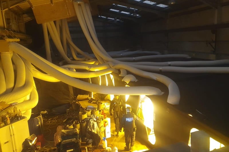 Cannabis farm set ups require lots of cables and wirings for all the equipment. They may also knock through walls to hastily install air ducts. If wires are still hanging from ceilings/walls after a week, this may be a sign of a grow. 
