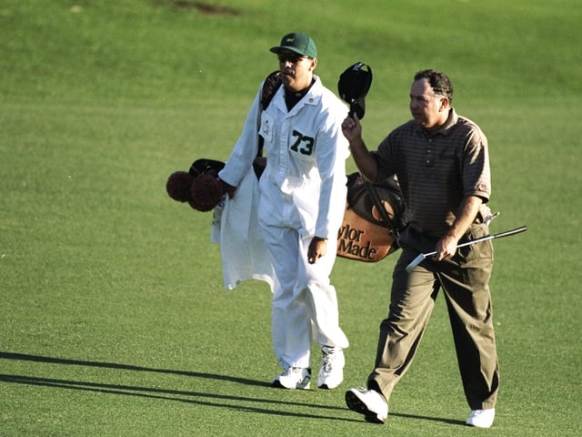 5. Who is the only player to finish runner-up to Jack Nicklaus and Tiger Woods in the Masters?
a) Fred Couples; b) Mark O’Meara; c) Tom Kite