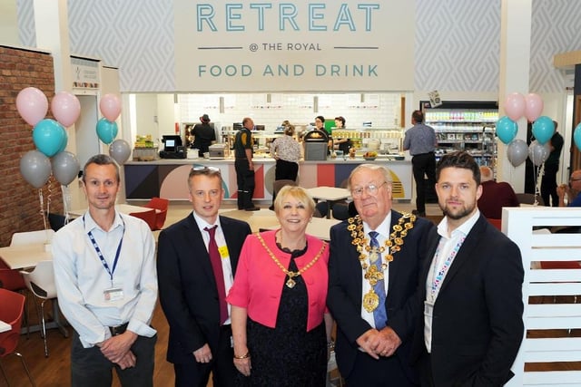 In 2018 town mayor Councillor Gordon Simmons officially opened the refurbished Retreat cafe at the hospital