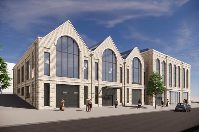 An artist's impression showing how the new library and community hub in Stocksbridge could look, as part of the £24.1 million investment in the area.