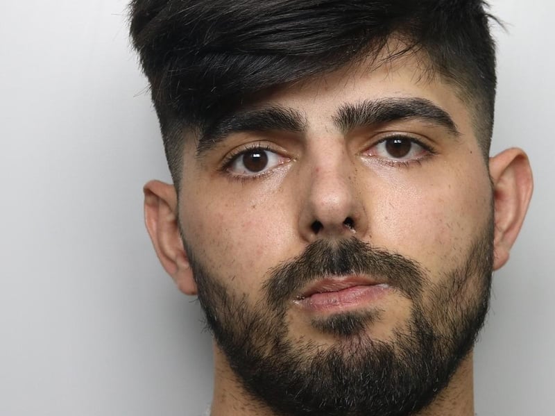 Arsonist Macauley Smith torched a car and van outside a family's home in Wakefield, before later using a blow torch to try and burn through locks during two attempted house burglaries in Pontefract. The 29-year-old was also one of three men in a stolen VW Passatt on cloned plates which failed to stop for police before being driven dangerously. He was jailed for eight years and banned from driving for five.