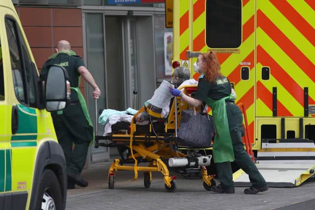 A patient is brought into the Royal London Hospital