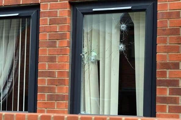 Police discovered bullet holes in a window of a home at Errington Avenue, Sheffield, near Arbourthorne, after reports of a drive-by shooting.