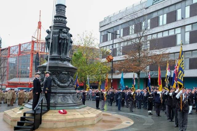 Crowds gathered in Sheffield city centre last weekend for the annual Remembrance event